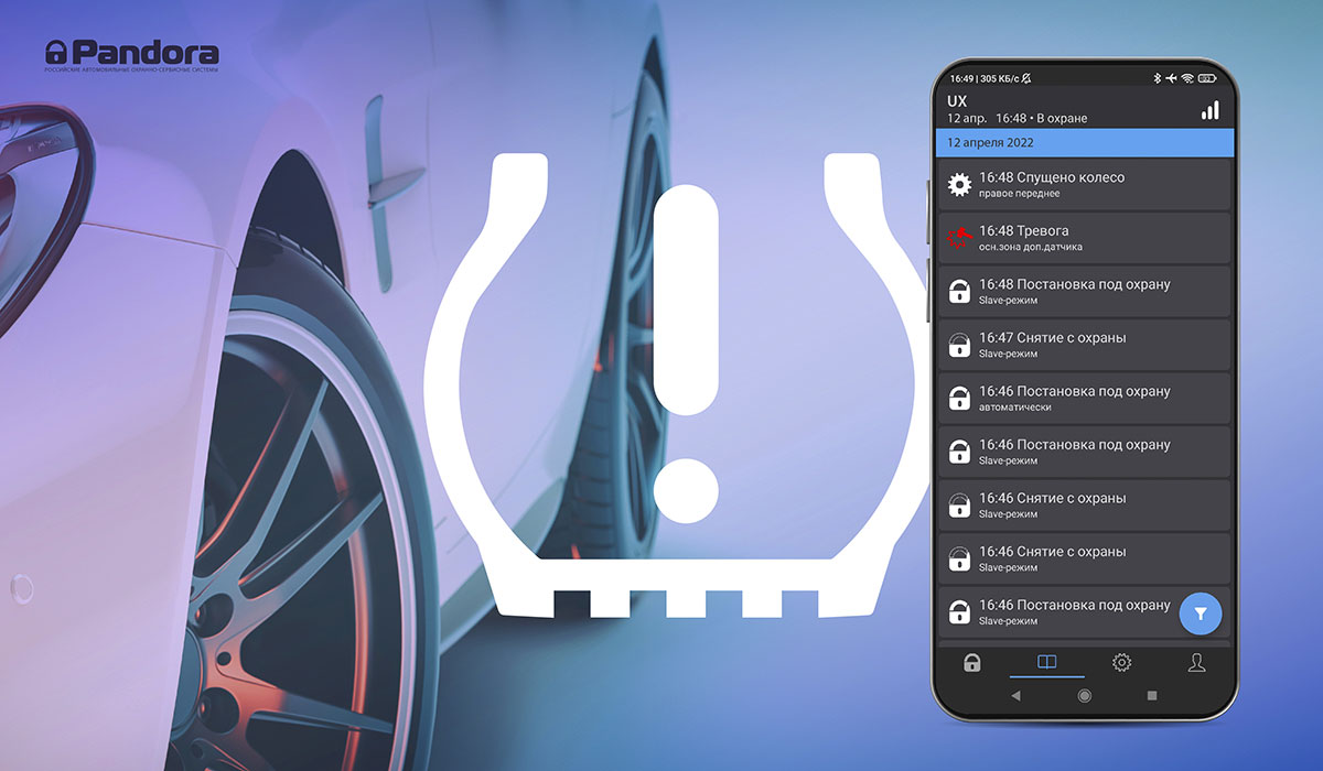 Поддержка внештатных Bluetooth TPMS-датчиков c Pandora UX -  Интернет-магазин Alarmtrade.kz.